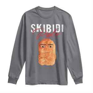 Funny Skibidi Toilet Rizzler Long Sleeve Shirt Brainrot Memes Rizz TS11 Charcoal Print Your Wear