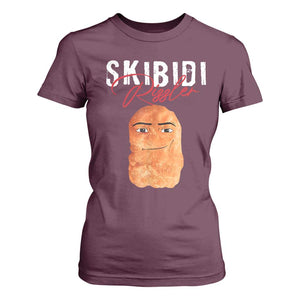 Funny Skibidi Toilet Rizzler T Shirt For Women Brainrot Memes Rizz TS11 Maroon Print Your Wear