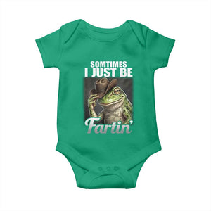 Funny Sometimes I Just Be Fartin Cowboy Frog Baby Onesie TS11 Irish Green Print Your Wear