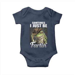 Funny Sometimes I Just Be Fartin Cowboy Frog Baby Onesie TS11 Navy Print Your Wear