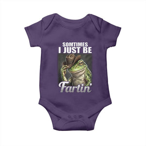 Funny Sometimes I Just Be Fartin Cowboy Frog Baby Onesie TS11 Purple Print Your Wear