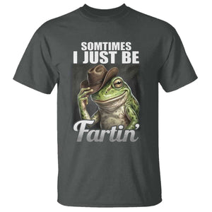 Funny Sometimes I Just Be Fartin Cowboy Frog T Shirt TS11 Dark Heather Print Your Wear