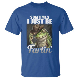 Funny Sometimes I Just Be Fartin Cowboy Frog T Shirt TS11 Royal Blue Print Your Wear