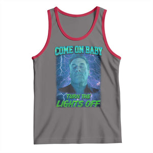 Funny Come On Baby Turn The Lights Off Tank Top Dance Club Meme TS11 Deep Heather Red Print Your Wear