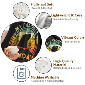 Funny Groundhog Day Throw Blanket My Favorite Holiday Retro Vintage Woodchuck TS11 Print Your Wear