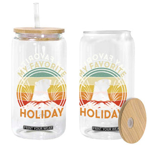 Funny Groundhog Day Glass Can My Favorite Holiday Retro Vintage Woodchuck TS11 Print Your Wear