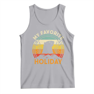Funny Groundhog Day Tank Top My Favorite Holiday Retro Vintage Woodchuck TS11 Athletic Heather Print Your Wear