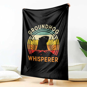Funny Groundhog Whisperer Throw Blanket Retro Vintage Woodchuck Lover TS11 Print Your Wear