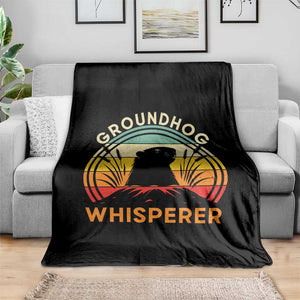 Funny Groundhog Whisperer Throw Blanket Retro Vintage Woodchuck Lover TS11 Print Your Wear