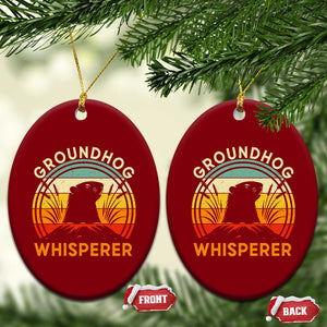 Funny Groundhog Whisperer Ceramic Ornament Retro Vintage Woodchuck Lover TS11 Print Your Wear