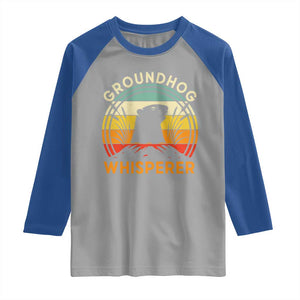 Funny Groundhog Whisperer Raglan Shirt Retro Vintage Woodchuck Lover TS11 Sport Gray Royal Print Your Wear