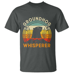 Funny Groundhog Whisperer T Shirt Retro Vintage Woodchuck Lover TS11 Dark Heather Print Your Wear