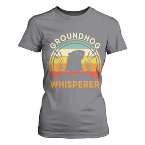 Funny Groundhog Whisperer T Shirt For Women Retro Vintage Woodchuck Lover TS11 Charcoal Print Your Wear