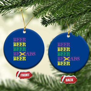Funny Mardi Gras Drinking Ceramic Ornament Retro Beads Beer Carnival Party TS11 1pc Blue Print Your Wear
