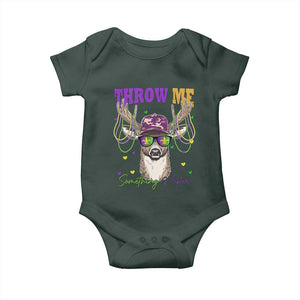 Funny Mardi Gras Mississippi Deer Baby Onesie Throw Me Something Mister Beads TS11 Print Your Wear