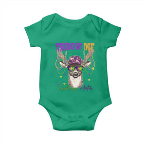 Funny Mardi Gras Mississippi Deer Baby Onesie Throw Me Something Mister Beads TS11 Irish Green Print Your Wear
