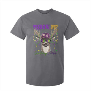 Funny Mardi Gras Mississippi Deer T Shirt For Kid Throw Me Something Mister Beads TS11 Charcoal Print Your Wear