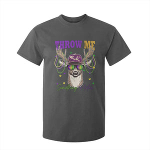 Funny Mardi Gras Mississippi Deer T Shirt For Kid Throw Me Something Mister Beads TS11 Dark Heather Print Your Wear