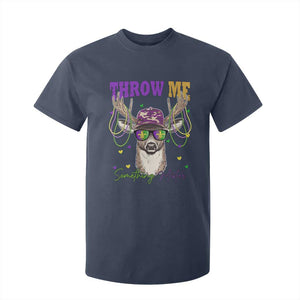 Funny Mardi Gras Mississippi Deer T Shirt For Kid Throw Me Something Mister Beads TS11 Navy Print Your Wear