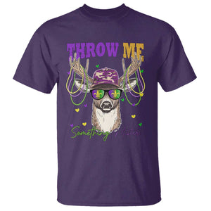 Funny Mardi Gras Mississippi Deer T Shirt Throw Me Something Mister Beads TS11 Purple Print Your Wear
