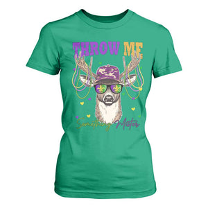 Funny Mardi Gras Mississippi Deer T Shirt For Women Throw Me Something Mister Beads TS11 Irish Green Print Your Wear
