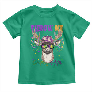 Funny Mardi Gras Mississippi Deer Toddler T Shirt Throw Me Something Mister Beads TS11 Irish Green Print Your Wear