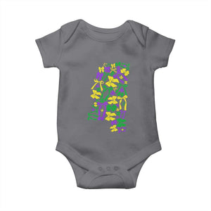 Funny Mardi Gras Mississippi Map Coquette Bow Baby Onesie TS11 Charcoal Print Your Wear