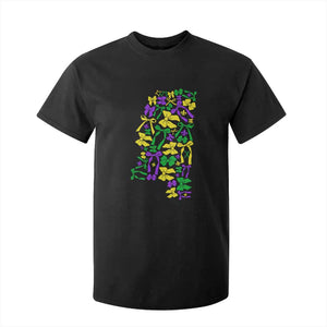 Funny Mardi Gras Mississippi Map Coquette Bow T Shirt For Kid TS11 Black Print Your Wear