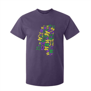 Funny Mardi Gras Mississippi Map Coquette Bow T Shirt For Kid TS11 Purple Print Your Wear
