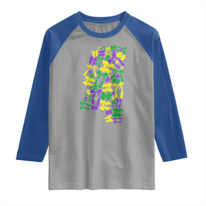Funny Mardi Gras Mississippi Map Coquette Bow Raglan Shirt TS11 Sport Gray Royal Print Your Wear