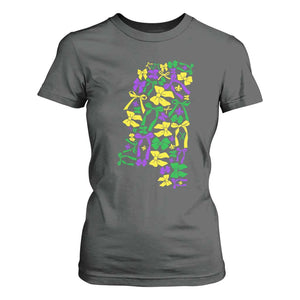Funny Mardi Gras Mississippi Map Coquette Bow T Shirt For Women TS11 Dark Heather Print Your Wear