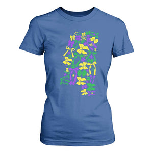 Funny Mardi Gras Mississippi Map Coquette Bow T Shirt For Women TS11 Royal Blue Print Your Wear