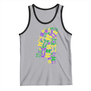 Funny Mardi Gras Mississippi Map Coquette Bow Tank Top TS11 Athletic Heather Black Print Your Wear