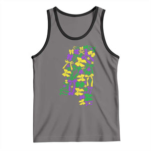 Funny Mardi Gras Mississippi Map Coquette Bow Tank Top TS11 Deep Heather Black Print Your Wear