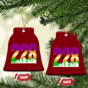 Funny Mardi Gras In Biloxi Mississippi Ceramic Ornament 228 Skyline Area Code TS11 Print Your Wear