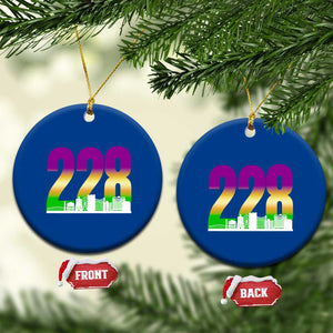 Funny Mardi Gras In Biloxi Mississippi Ceramic Ornament 228 Skyline Area Code TS11 1pc Blue Print Your Wear