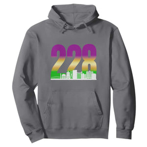 Funny Mardi Gras In Biloxi Mississippi Hoodie 228 Skyline Area Code TS11 Charcoal Print Your Wear