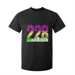 Funny Mardi Gras In Biloxi Mississippi T Shirt For Kid 228 Skyline Area Code TS11 Black Print Your Wear
