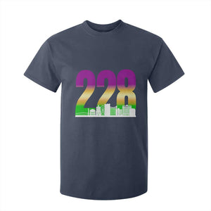 Funny Mardi Gras In Biloxi Mississippi T Shirt For Kid 228 Skyline Area Code TS11 Navy Print Your Wear