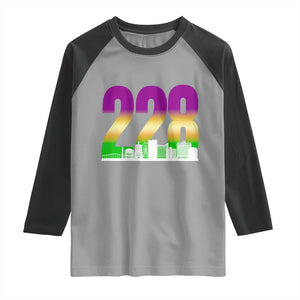 Funny Mardi Gras In Biloxi Mississippi Raglan Shirt 228 Skyline Area Code TS11 Sport Gray Black Print Your Wear