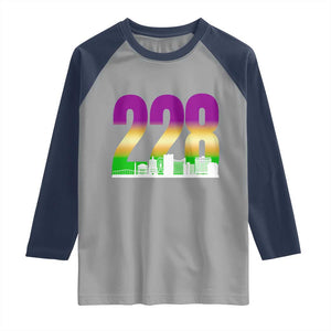 Funny Mardi Gras In Biloxi Mississippi Raglan Shirt 228 Skyline Area Code TS11 Sport Gray Navy Print Your Wear