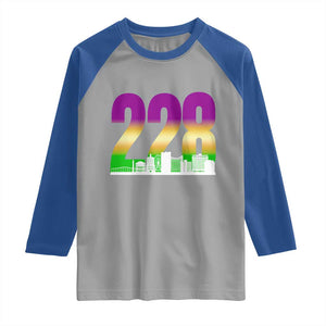 Funny Mardi Gras In Biloxi Mississippi Raglan Shirt 228 Skyline Area Code TS11 Sport Gray Royal Print Your Wear