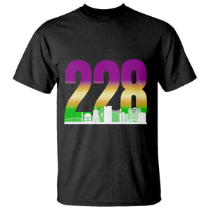 Funny Mardi Gras In Biloxi Mississippi T Shirt 228 Skyline Area Code TS11 Black Print Your Wear