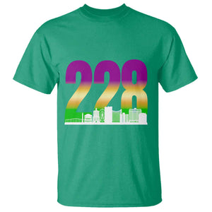 Funny Mardi Gras In Biloxi Mississippi T Shirt 228 Skyline Area Code TS11 Irish Green Print Your Wear