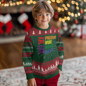 Not My President Not My Voice Not My Values Not My Beliefs Ugly Christmas Sweater Vintage Rainbow Text TS11 Christmas Print Your Wear