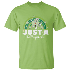 Funny St Patrick's Day Nurse T Shirt Just A Little Pinch Rainbow Shamrock TS11 Lime Print Your Wear