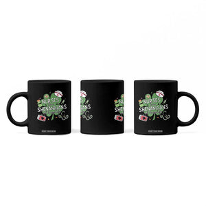 Funny St Patrick's Day Nurse Coffee Mug Nurses Love Shenanigans Nurse Life Shamrock TS11 Print Your Wear