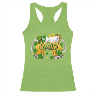 Funny St Patrick's Day Irish Beer Drinking Craic Racerback Tank Top TS11 Lime Print Your Wear