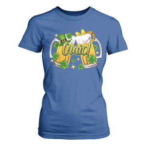 Funny St Patrick's Day Irish Beer Drinking Craic T Shirt For Women TS11 Royal Blue Print Your Wear