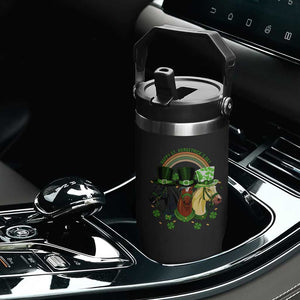 Funny St Patrick's Day Horse Flip Straw Tumbler Happy St Horsetrick's Day Shamrock TS11 Print Your Wear